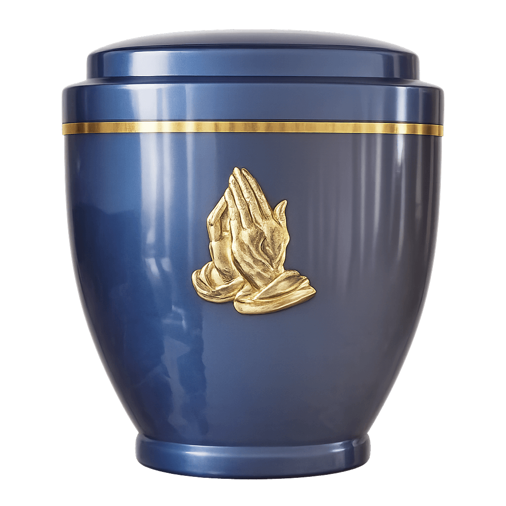 Blue Metal Urn